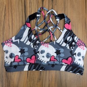 Constantly Varied Gear Heartbreaker Butterfly Back Bra Medium CVG New